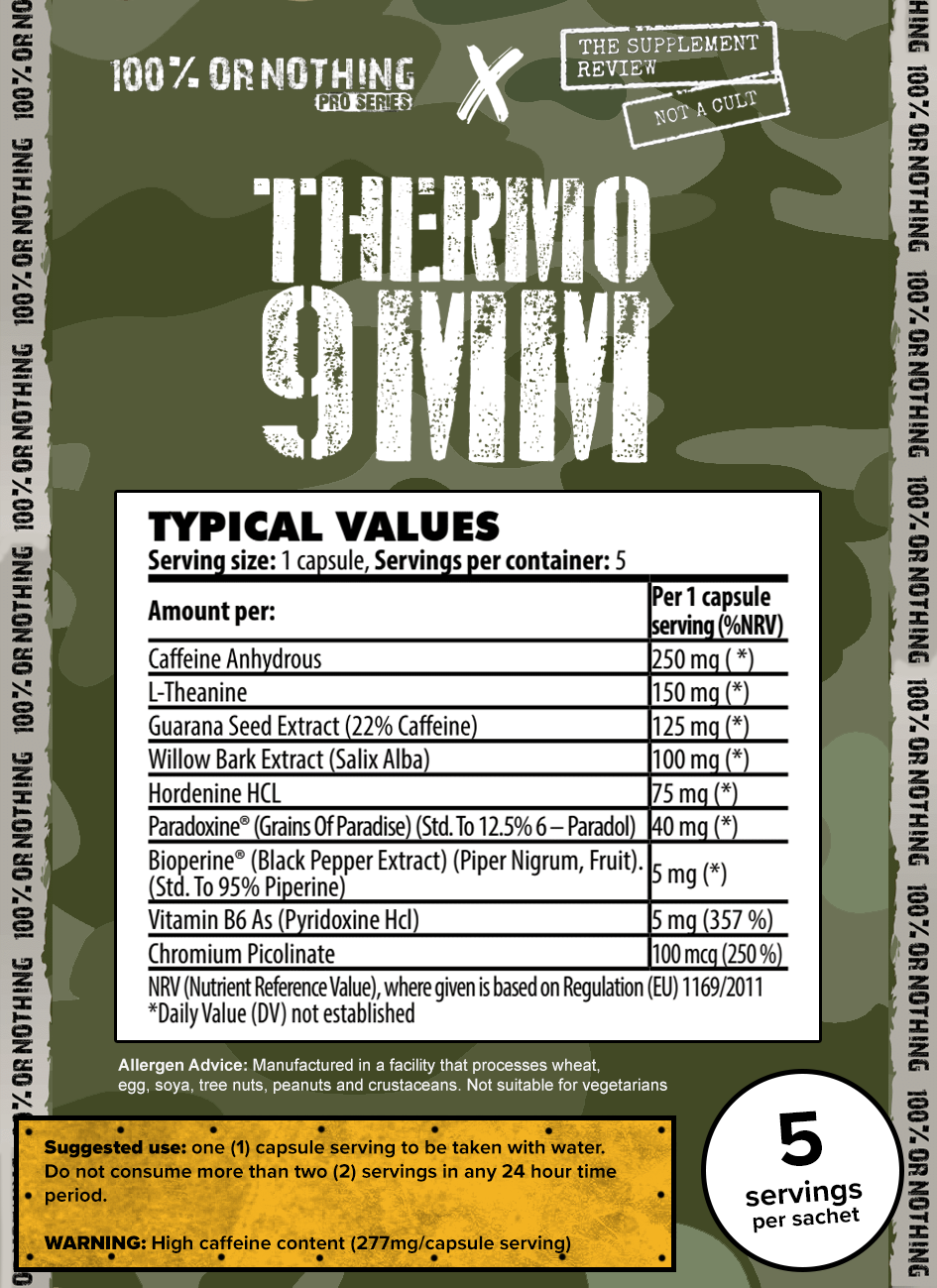 THERMO 9MM BY 100% OR NOTHING NUTRITION